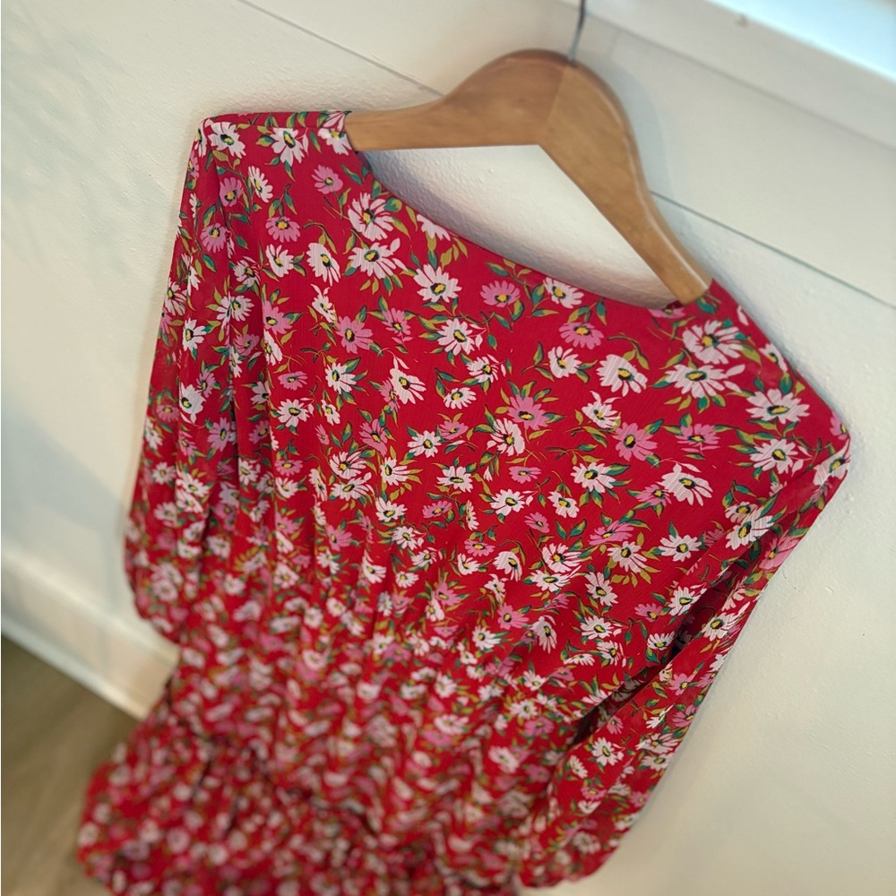 Draper James Red Floral Midi Dress - Picture 8 of 8